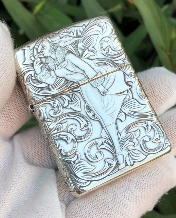 ZippoArabesqueWindyGirlSterlingSilver_15