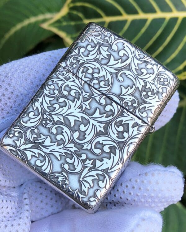 ZippoSterlingSilverArabesqueCross_14