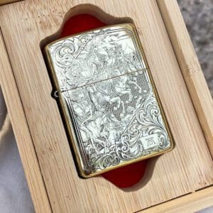 Etching Brass Armor Four Horsemen of the Apocalypse Zippo Lighter