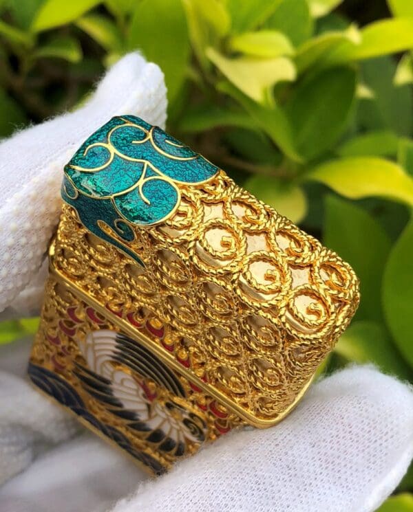 ZippoPlatedGoldenJacketJapaneseCrane_03