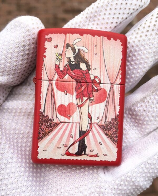ZippoRedMatteWindyGirlLimitedEdition