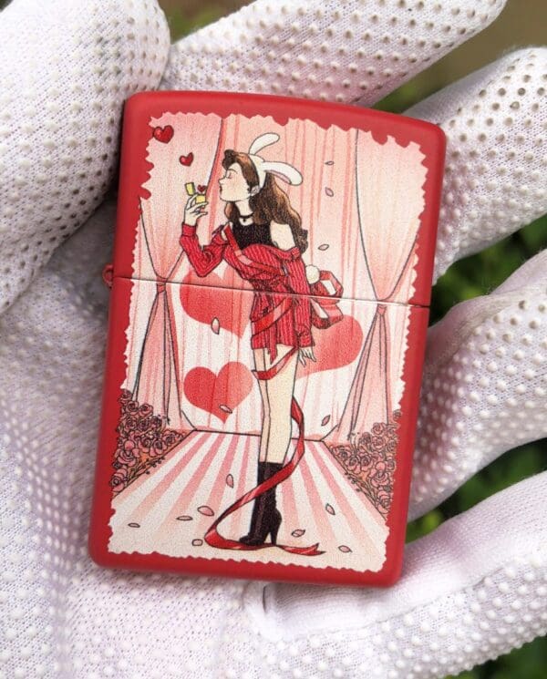 ZippoRedMatteWindyGirlLimitedEdition_02