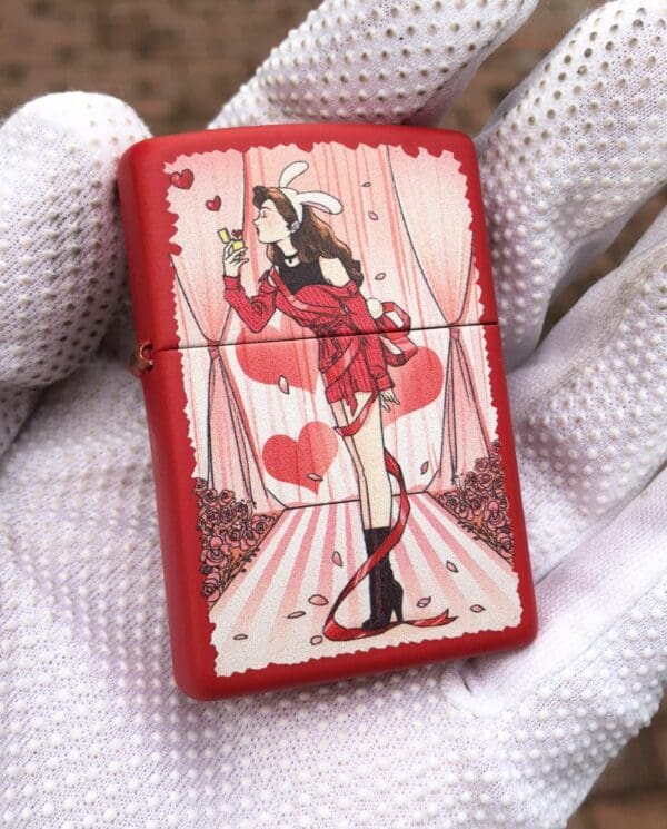 ZippoRedMatteWindyGirlLimitedEdition_05