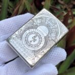 ZippoSterlingSilverWhiteTaraBuddhism_01